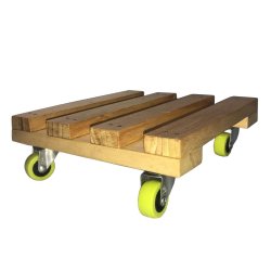 ⭐ Base con Ruedas para Matera soporte cuadrado Madera 25x25cm