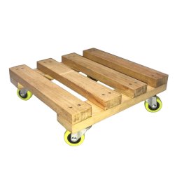 ⭐ Base con Ruedas para Matera soporte cuadrado Madera 25x25cm