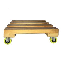 ⭐ Base con Ruedas para Matera soporte cuadrado Madera 25x25cm