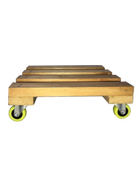 ⭐ Base con Ruedas para Matera soporte cuadrado Madera 25x25cm ⭐ Base con Ruedas para Matera soporte cuadrado Madera 25x25cm
