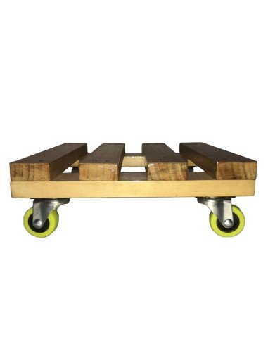 ⭐ Base con Ruedas para Matera soporte cuadrado Madera 25x25cm