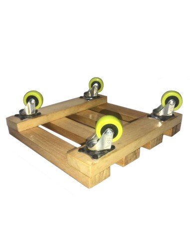 ⭐ Base con Ruedas para Matera soporte cuadrado Madera 25x25cm