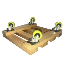 ⭐ Base con Ruedas para Matera soporte cuadrado Madera 25x25cm