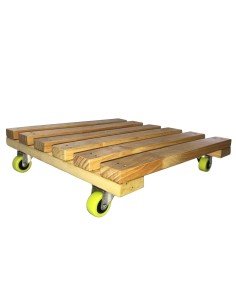 ⭐ Base con Ruedas para Matera soporte cuadrado Madera 35x35cm 2
