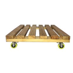 ⭐ Base con Ruedas para Matera soporte cuadrado Madera 35x35cm