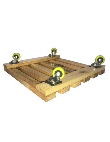 ⭐ Base con Ruedas para Matera soporte cuadrado Madera 35x35cm
