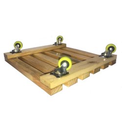 ⭐ Base con Ruedas para Matera soporte cuadrado Madera 35x35cm