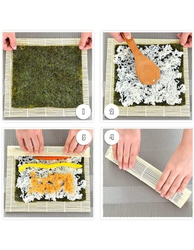 ⭐ Esterilla en bamboo Elabora Rollos de Sushi