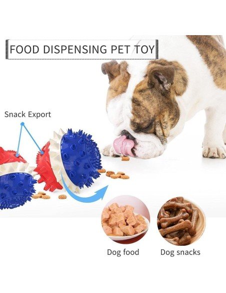⭐ Juguete Bola Premio Grande Interactivo Limpia dientes perro agresivo