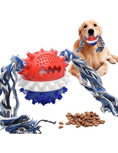 ⭐ Juguete Bola Premio Grande Interactivo Limpia dientes perro agresivo