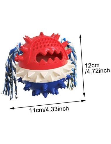 ⭐ Juguete Bola Premio Grande Interactivo Limpia dientes perro agresivo