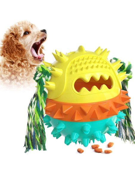 ⭐ Juguete Bola Premio Grande Interactivo Limpia dientes perro agresivo
