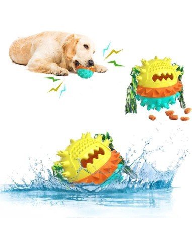 ⭐ Juguete Bola Premio Grande Interactivo Limpia dientes perro agresivo