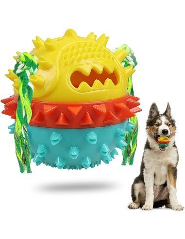 ⭐ Juguete Bola Premio Grande Interactivo Limpia dientes perro agresivo