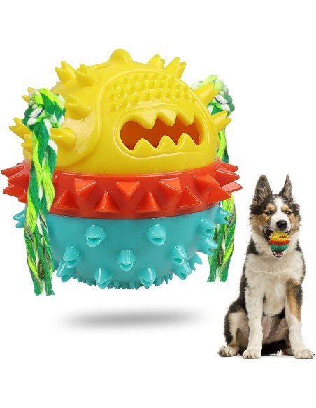 ⭐ Juguete Bola Premio Grande Interactivo Limpia dientes perro agresivo