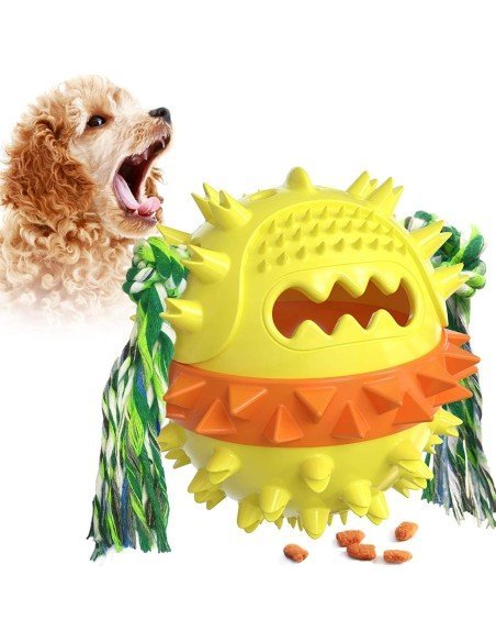 ⭐ Juguete Bola Premio Grande Interactivo Limpia dientes perro agresivo