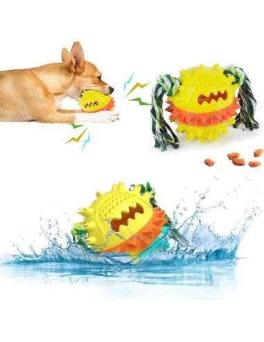 ⭐ Juguete Bola Premio Grande Interactivo Limpia dientes perro agresivo