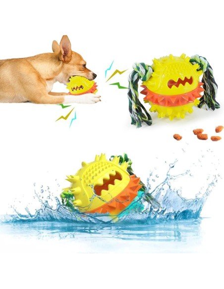 ⭐ Juguete Bola Premio Grande Interactivo Limpia dientes perro agresivo