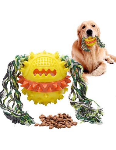 ⭐ Juguete Bola Premio Grande Interactivo Limpia dientes perro agresivo