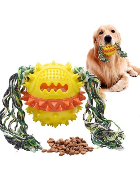⭐ Juguete Bola Premio Grande Interactivo Limpia dientes perro agresivo