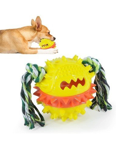 ⭐ Juguete Bola Premio Grande Interactivo Limpia dientes perro agresivo