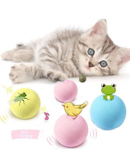 ⭐ Juguete Bolas suave interactiva con sonido Mascota Gato
