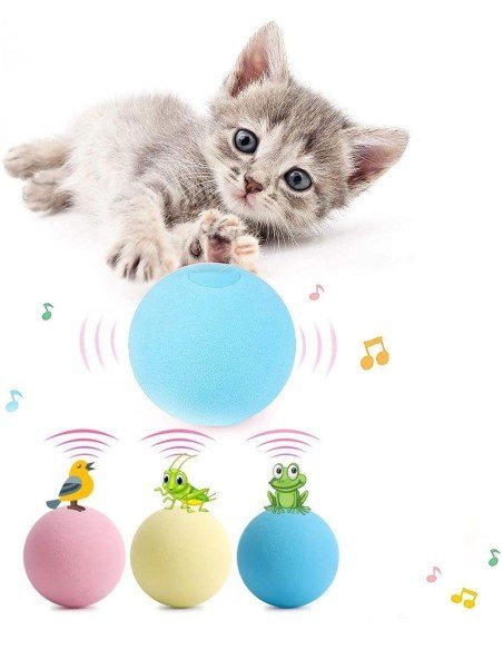 ⭐ Juguete Bolas suave interactiva con sonido Mascota Gato