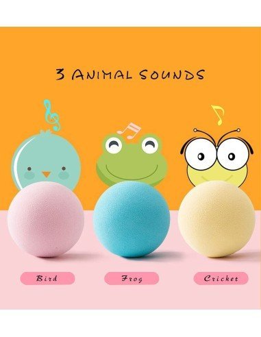 ⭐ Juguete Bolas suave interactiva con sonido Mascota Gato