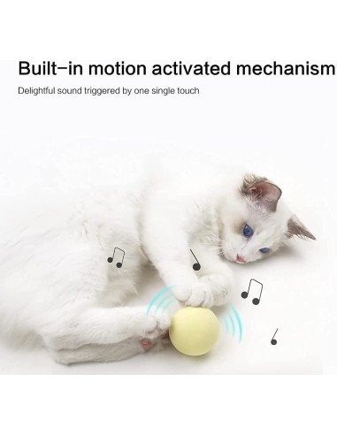 ⭐ Juguete Bolas suave interactiva con sonido Mascota Gato