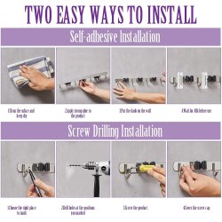 ⭐ Soporte Organizador Escobas Acero Inoxidable Multiusos