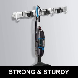 ⭐ Soporte Organizador Escobas Acero Inoxidable Multiusos