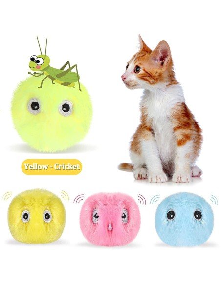 ⭐ Juguete Bola interactiva felpa Sonido Mascota Gato
