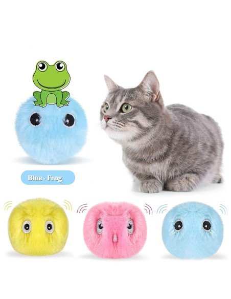 ⭐ Juguete Bola interactiva felpa Sonido Mascota Gato
