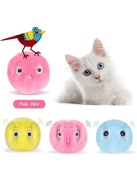 ⭐ Juguete Bola interactiva felpa Sonido Mascota Gato