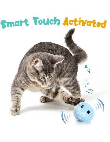 ⭐ Juguete Bola interactiva felpa Sonido Mascota Gato