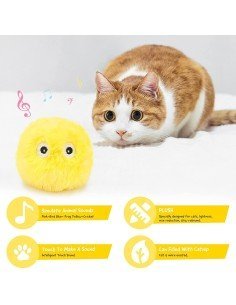 ⭐ Juguete Bola interactiva felpa Sonido Mascota Gato 2