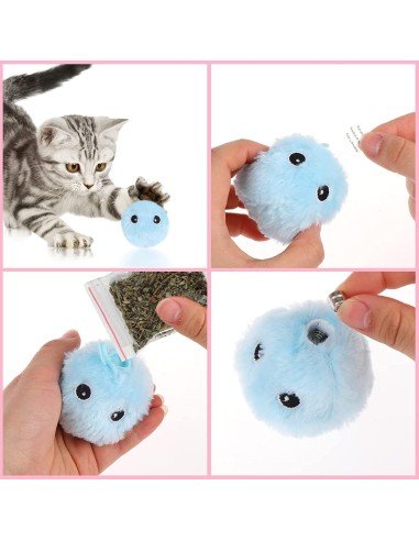 ⭐ Juguete Bola interactiva felpa Sonido Mascota Gato
