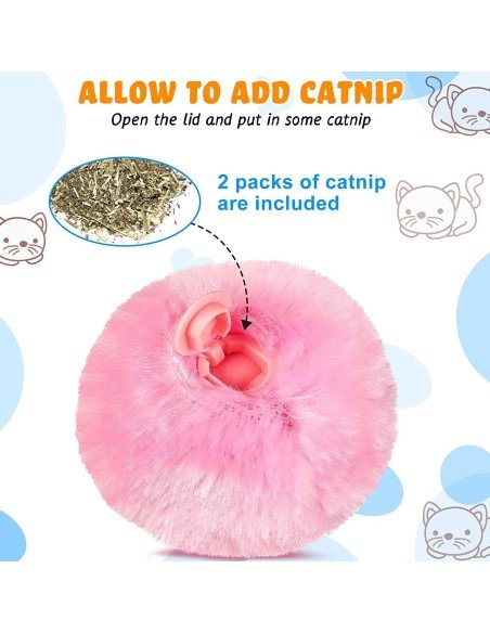 ⭐ Juguete Bola interactiva felpa Sonido Mascota Gato