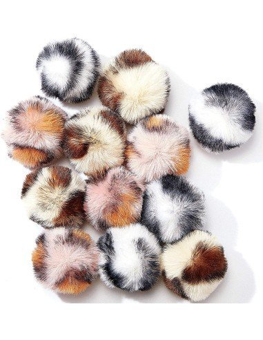 ⭐ Juguete x3 Bolas animal print Mascota gato suaves de colores para Mascota, original para tu gato