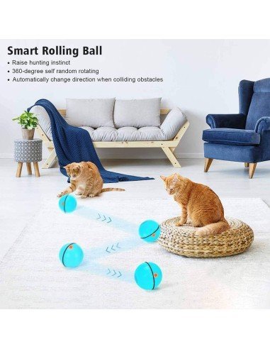 ⭐ Juguete Bolas suave interactiva con sonido Mascota Gato