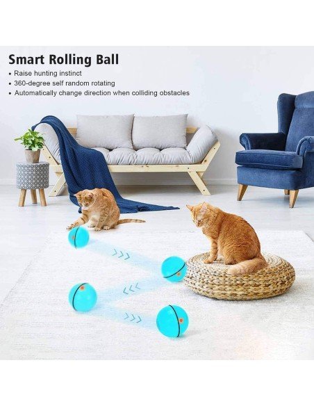 ⭐ Juguete Bolas suave interactiva con sonido Mascota Gato