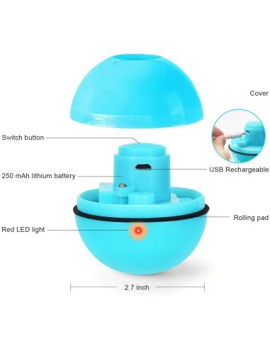 ⭐ Juguete Bolas suave interactiva con sonido Mascota Gato