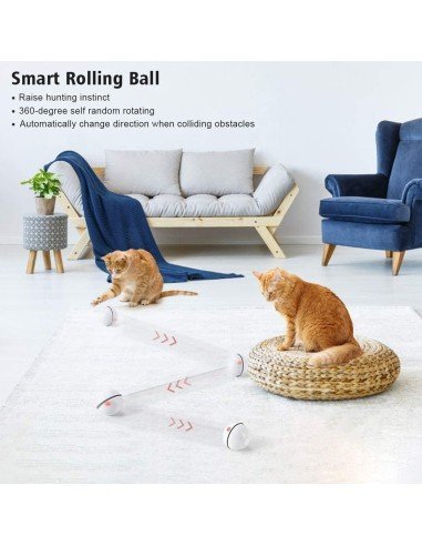 ⭐ Juguete Bolas suave interactiva con sonido Mascota Gato