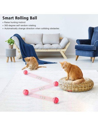 ⭐ Juguete Bolas suave interactiva con sonido Mascota Gato