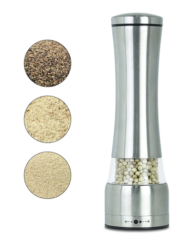 Set Molino Sal Y Pimienta Acero Inoxidable Grosor Ajustable