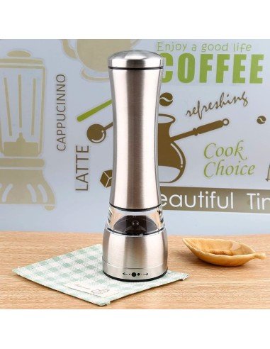 ⭐ Molino De Sal Y Pimienta Acero Inoxidable Grosor Ajustable Rotor Cerámica