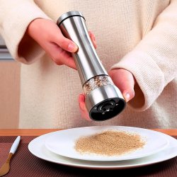 ⭐ Molino De Sal Y Pimienta Acero Inoxidable Grosor Ajustable Rotor Cerámica