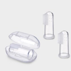 ✨ Setx2 Cepillo Dental Silicona para Mascota dedos