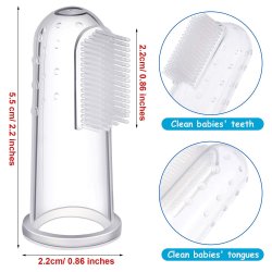 ✨ Setx2 Cepillo Dental Silicona para Mascota dedos