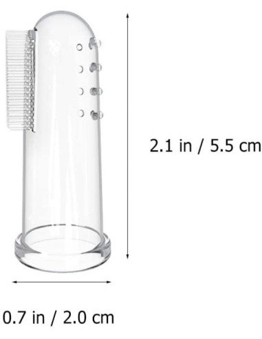 ✨ Setx2 Cepillo Dental Silicona para Mascota dedos
